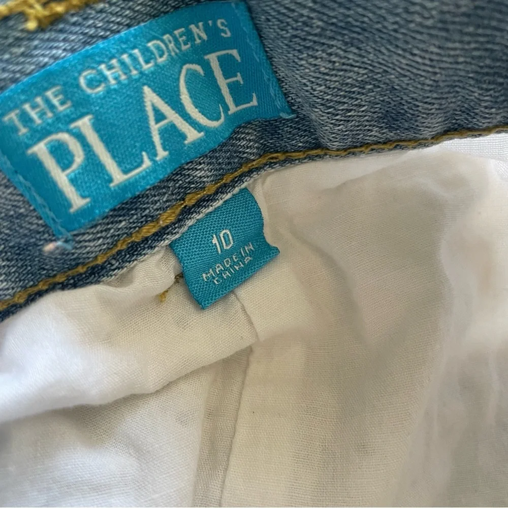 The Children’s Place Girls Skirt - Denim and White Embroidery - Girls Size 10